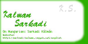 kalman sarkadi business card