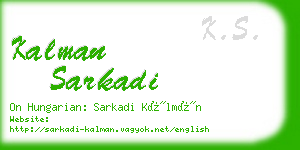 kalman sarkadi business card